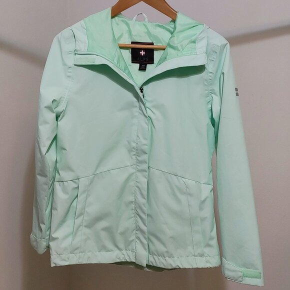 Swiss Alps Mint/Aqua Rain Jacket S - Picture 16 of 16